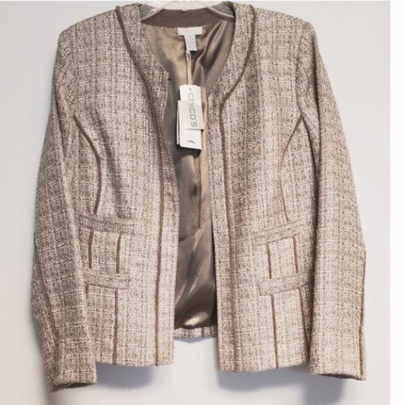 Chico's Jackets & Blazers - NWT CHICO'S DAPHINE TRAVEL JACKET BLAZER  SIZE 1